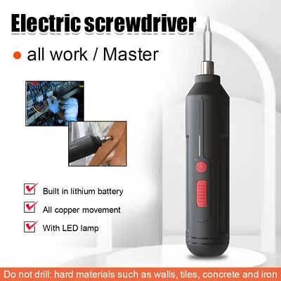 Mini Rechargeable Cordless Electric Screwdriver Drill USB Charging Power Tool • $11.64