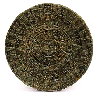 Vintage Crush Malachite Stone Aztec Mayan Calendar Green Wall Hanging  • $29.98