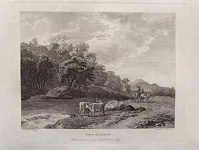 1785 Antique Print; View Near Dalton-in-Furness Cumbria After Francis Wheatley • £19.99