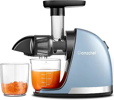 AMZCHEF Juicer Machines - Cold Press Slow Juicer -Masticating Juicer Whole Fruit • £101.97