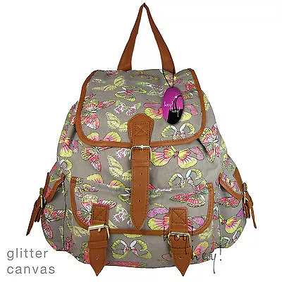 Backpack Ladies Girls Women Print Bag Medium Large Rucksack School Gym Travel UK • £9.99