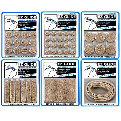 $7.45 • Buy EZ Glide Peel Stick Surface Floor Protectors Circle Strip Pad Roll, Made In USA!