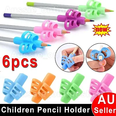 Children Pencil Holder Pen Writing Two-finger Aid Grip Posture Tools Correction • $9.99