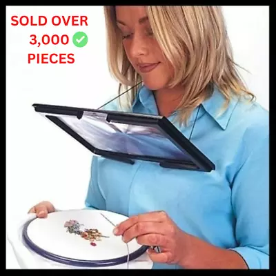 £10.99 • Buy Giant Large Hands Free Magnifying Glass With LED Light Magnifier Reading Sewing