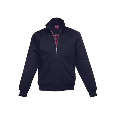 £70 • Buy Merc London New Vintage Retro Harrington Casual Tartan Lining Ska Jacket Navy