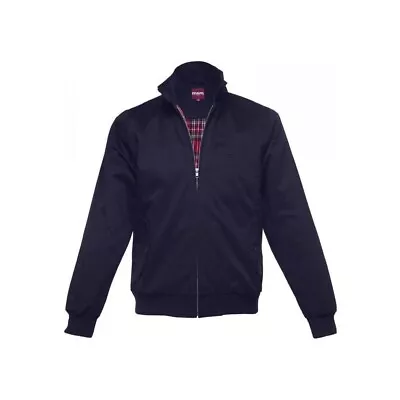 £70 • Buy Merc London New Vintage Retro Harrington Casual Tartan Lining Ska Jacket Navy