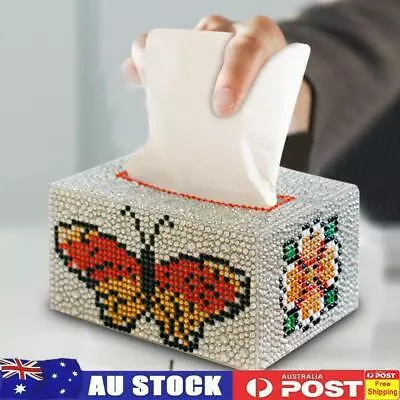 Diamond Painting Tissue Box Tissue Holder DIY Desktop Craft (Butterfly) AU • $11.09