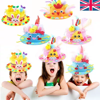 Easter Bonnet Kit Easter Make Your Own Bonnet Hat Craft With Chicks Egg Nest HB • £7.54