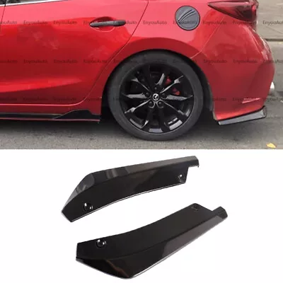 For Mazda 2 3 6 UNIVERSAL Rear Bumper Lip Spoiler Splitter Diffuser Glossy Black • $8.54