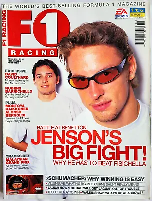 F1 Racing Magazine April 2001. Renault Special. Jenson Button. Lotus 98T • £5.99