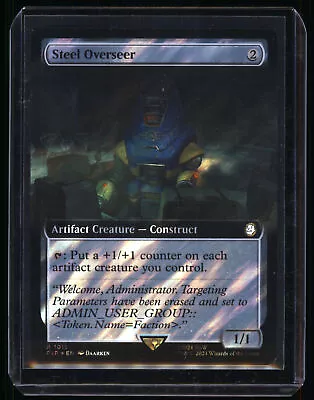 MTG Universes Beyond: Fallout #1015 Steel Overseer Surge Foil Extended Art • $19.99