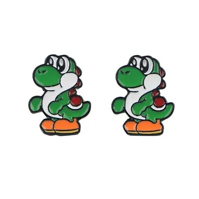 Súper Mario  Yoshi Dinosaur Hypoallergenic Stud Earrings.  • $12.99