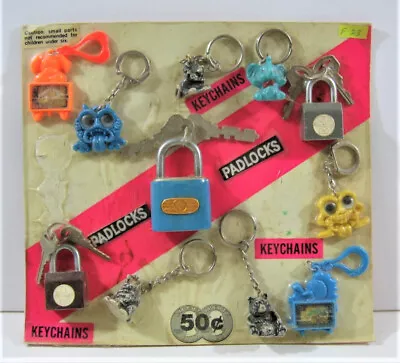 Locks & Keys Padlocks & Keychains Old Gumball Vending Machine Display Card #179M • $29.99