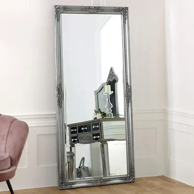 Empress Silver Large Shabby Chic Full Length Leaner Floor Wall Mirror 157 X 68cm • £89.10