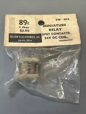 SW-403 ~ Olson  Electronic ~  24VDC Coil SPDT Miniature Relay ~ NOS • $9.95