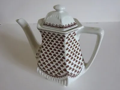 Vintage Adams SHARON Brown Shamrocks English Ironstone Coffee Pot Empress Design • £5.99