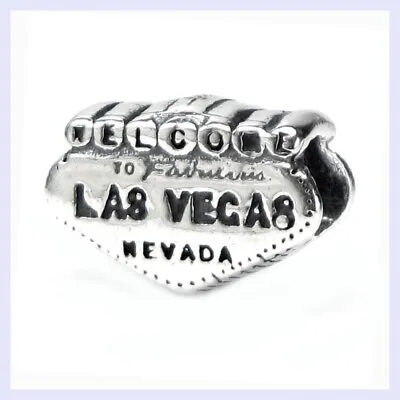 925 Sterling Silver Las Vegas Nevada USA Travel Bead For European Charm Bracelet • $16.98