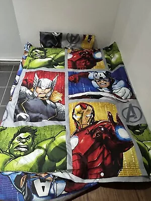 MARVEL Avengers Assemble Single Duvet Cover Set + 1 Pillow Case • £12