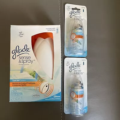 1 Glade Sense & Spray Clean Linen Automatic Freshener Motion Sensor -- 3 Refills • $34.99