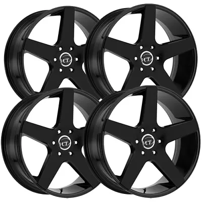 (Set Of 4) VCT V83 22x9 5x5.5  +15mm Gloss Black Wheels Rims 22  Inch • $1087.96