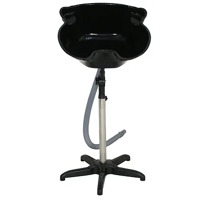 Height Adjustable Portable Salon Hair Shampoo Basin Treatment Bowl Black • $55.58