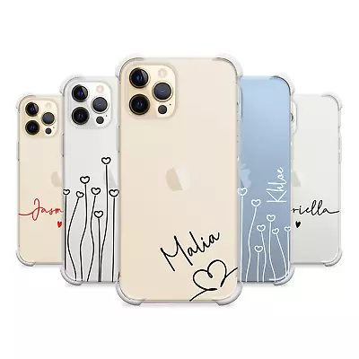 Personalised Clear Name IPhone Case Silicone Cover For Phone 15 14 Pro 13 12 XR • £6.29