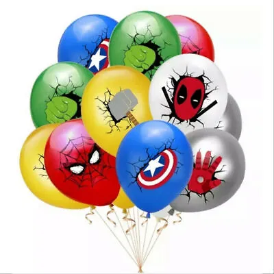 Cartoon 12  Latex Balloons Helium Air Birthday Party Decorations • £3.69