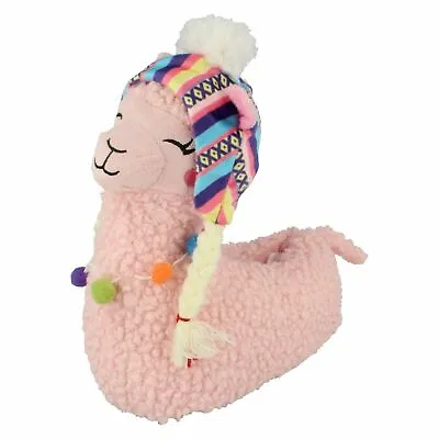 Girls Spot On Pink Fluffy Novelty Llama Slippers : X2R105 • $21.79
