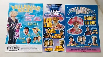 Danny La Rue Gary Lovini Palladium Nights Blackpool Show Flyer 3 Set 2001 • £7.20