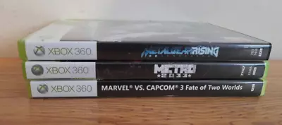 Xbox 360 Game Bundle Marvel Vs Capcom 3 Metro 2033 Metal Gear Rising Revengeance • £19.95