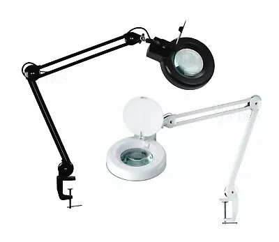 Quality Optics® LED Table Clamp Mount Magnifier Lamp Light Magnifying Glass Lens • $89.99