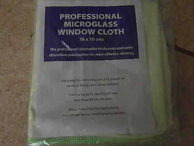 Extra Large Green Microfibre Glass Cloth 76cm X 70cm Not Unger • £6.45