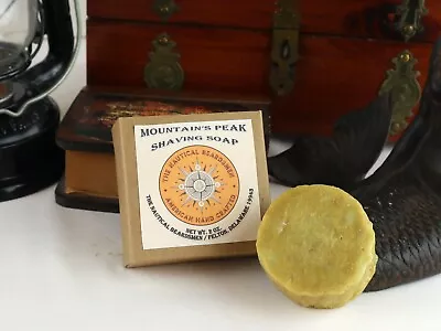 Shaving Soap Disk 2oz Nautical Beardsmens Mountain Peak Handmade Natural Soap • $7.15