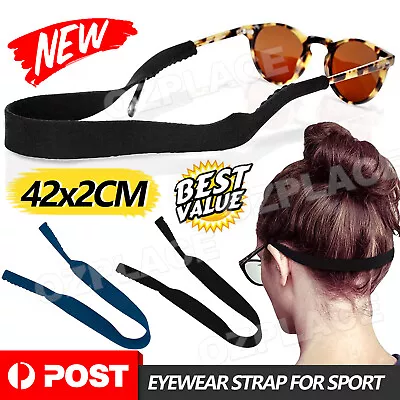 $3.35 • Buy Sunglasses Straps Eyewear Reading Glasses Neoprene Sports Band Neck Cord A
