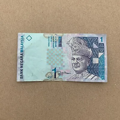 Malaysia 1 Ringgit Banknote Malaysian Currenct Blue Used Paper Money • $4.95