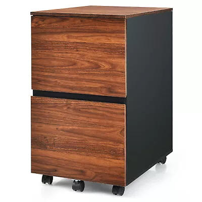 $100.99 • Buy Costway 2 Drawer Mobile File Cabinet Rolling Filing Cabinet