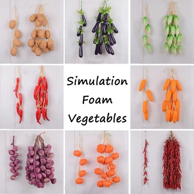 £4.86 • Buy Chili Hanging Artificial String Vegetables Simulation Foam Vegetables