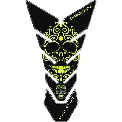 Tank Pad Protector Resin Fluo Skull For Suzuki VX800 VZ800 VZ1600 Marauder • $41.02