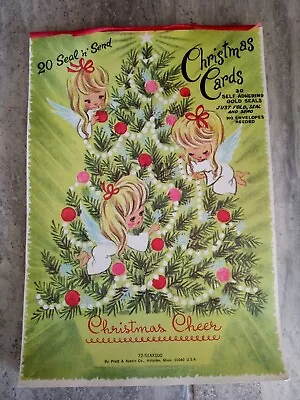 $13.50 • Buy Lot 20 Vintage 60's 70's Fold Seal & Send Note Cards Stationery XMAS Christmas