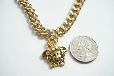 Versace Pendant With Cuban Chain / Dust  Bag Signature   Head Of Medusa 08 Inch • $130