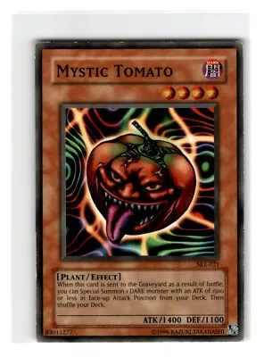 Yu-Gi-Oh! Mystic Tomato Common SKE-021 Moderately Played Unlimited • $2.04