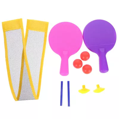 Table Tennis Practice Set Tabletop Table Tennis Games Table Tennis Racket Kids • £13.18