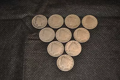 $6 • Buy Liberty V Nickels, Lot Of 10, See Description For Dates