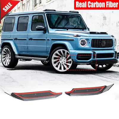 For Mercedes G-Class W463 W464 G63 AMG 19-20 Real Carbon Front Bumper Splitters • $271.69
