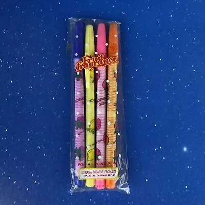 Vintage 80s Bensia Fruity Scented Pop-a-point Pencils 4 Pack • $9.50