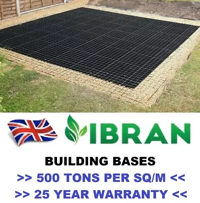 IBRAN-X Shed Bases Log Cabin Greenhouse Summerhouse ECO HD Gravel Grids Bases • £118.26