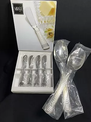Mikasa PALATIAL Set Of 4 Butter Spreaders & Salad Serving Set Unused Stainless • $14.99