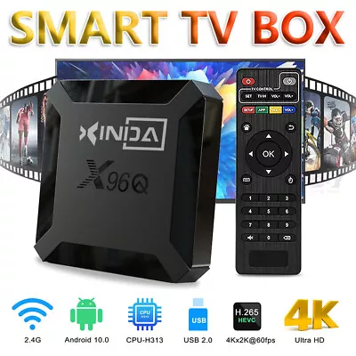 Media Player Android 10 AU PLUG HD WI-FI Media Player 1+8GB UHD Smart TV X96Q 4K • $33.99