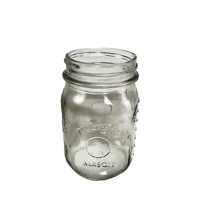 Vintage 1976 Magic Mason Button Pint Jar Clear No Lid With Measurements 16 Oz • $4.99