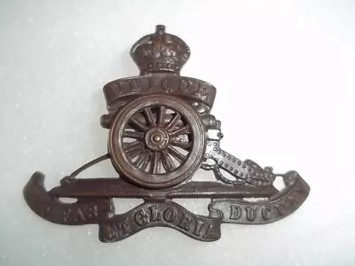 Royal Artillery Officers Service Dress Bronze Cap  Badge - Maker Marked Gaunt • £24.99